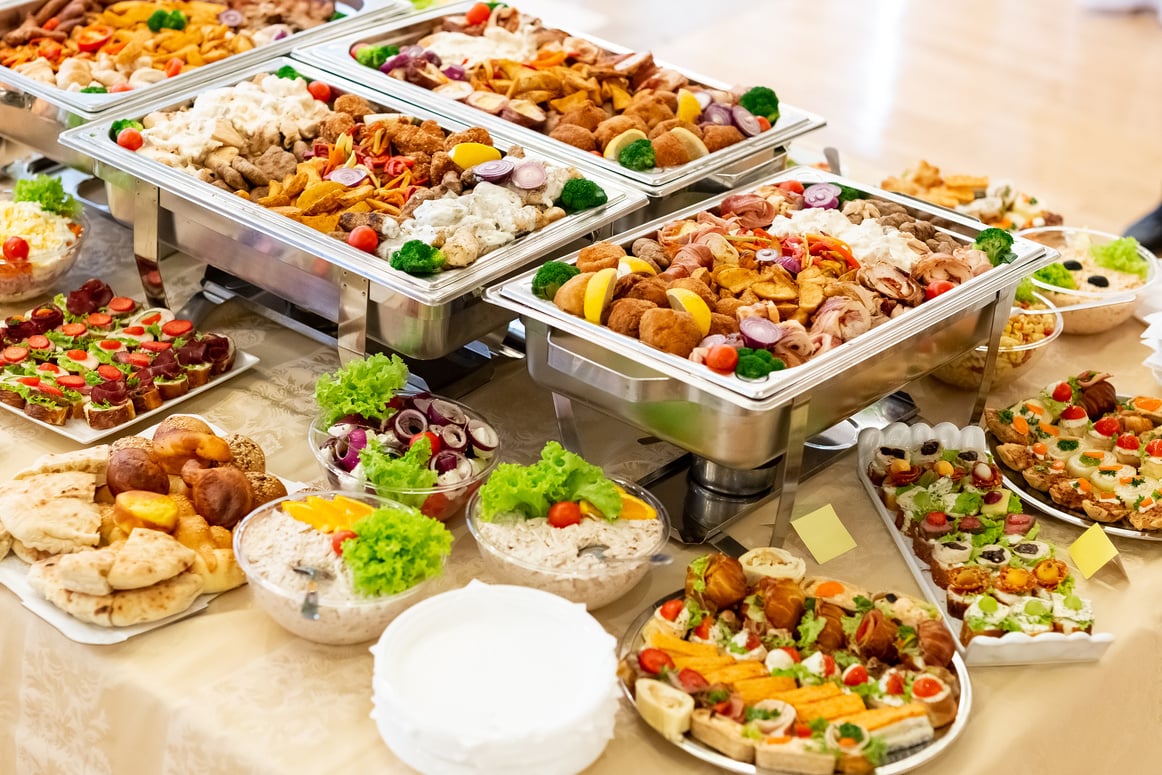 Catering wedding buffet for events